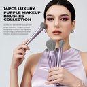 14pcs Luxury Purple Makeup Brushes Collec tion