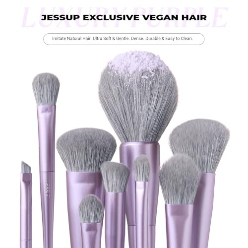 14pcs Luxury Purple Makeup Brushes Collec tion