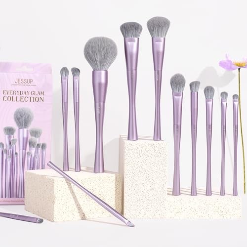 14pcs Luxury Purple Makeup Brushes Collec tion
