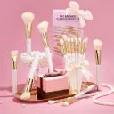 15 Pc White Shimmer Makeup Brush Collection