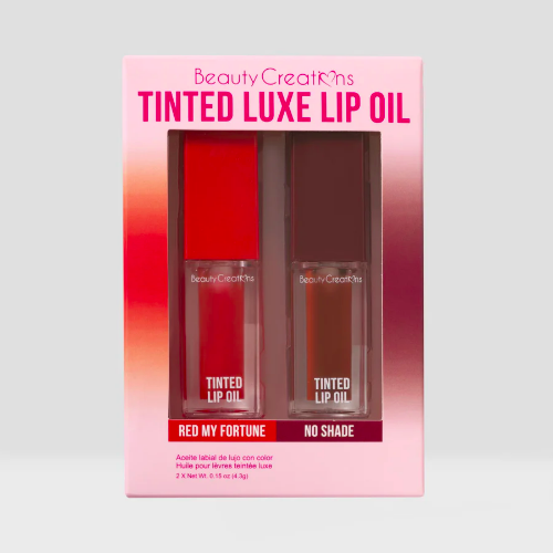 [10611] Tinted Luxe Lip Oil Bold Moves Set - Red my fortune