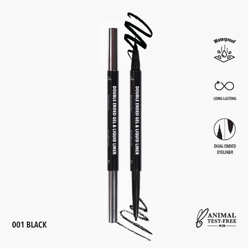 [10446] Double Ended Gel & Liquid Liner - Black 01